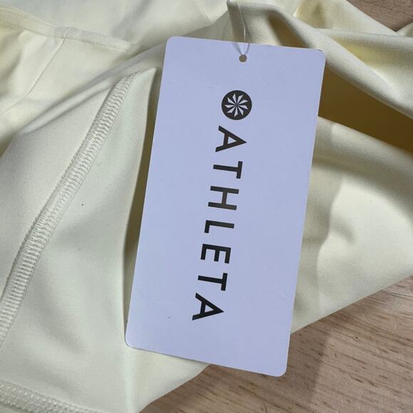 Athleta Ultra High Rise 7/8 Elation Leggings Light Yellow Glow Women's Sz XL NWT - Picture 8 of 11